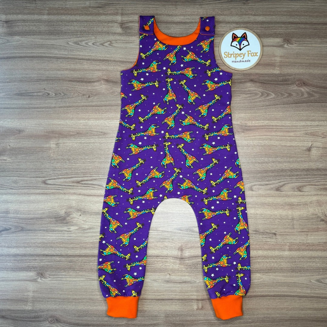 Rainbow Giraffes Cotton Jersey