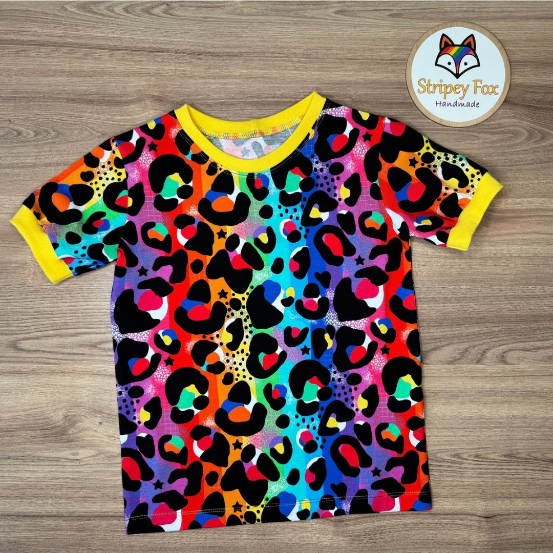 Rainbow Leopard Cotton Jersey