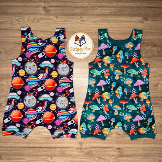 Shortie Romper Dungarees - All Fabrics