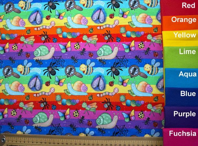 Rainbow Bugs Exclusive Cotton Jersey