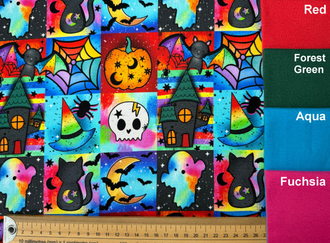 Halloween Patchwork Cotton Jersey