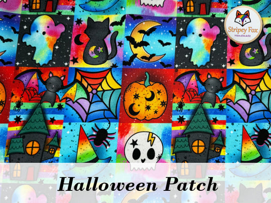 Halloween Patchwork Cotton Jersey