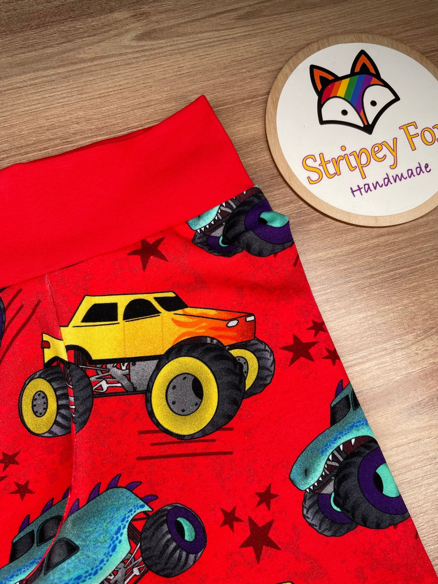 Red Monster Trucks Relaxed Fit Leggings 2-3y