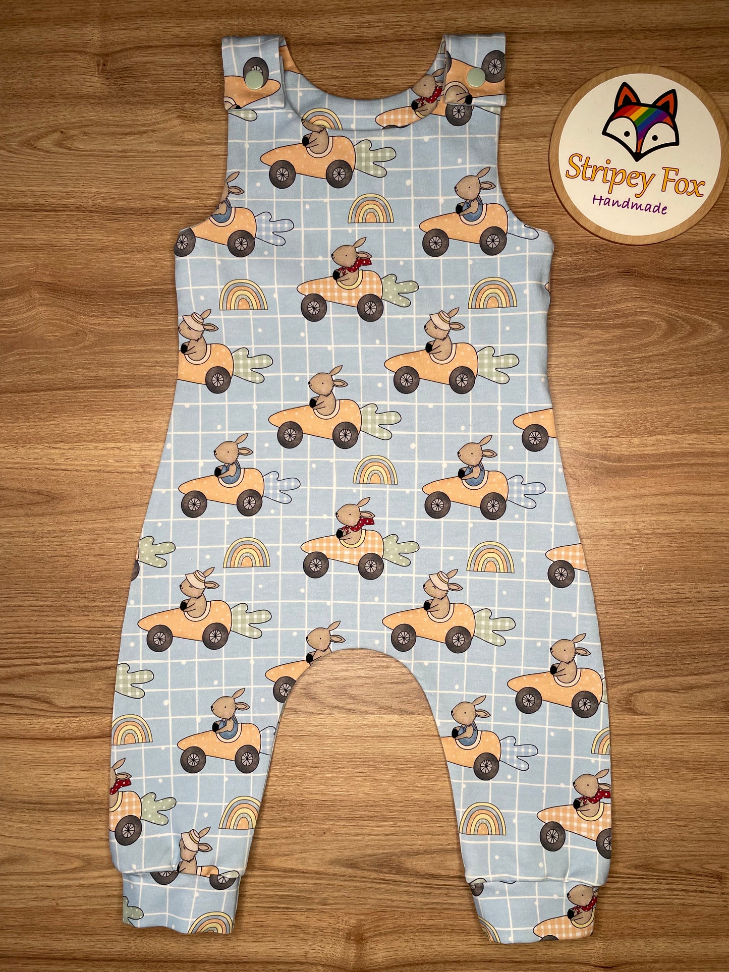 Carrot Cars Romper Dungarees 6-12 months