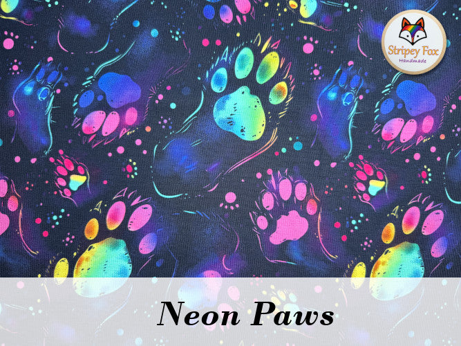 Neon Paws Cotton Jersey