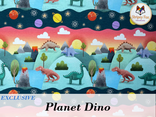 Planet Dino Exclusive Cotton Jersey / French Terry