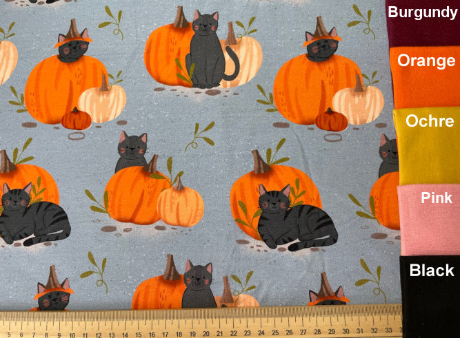 Pumpkin Cats Exclusive Cotton Jersey