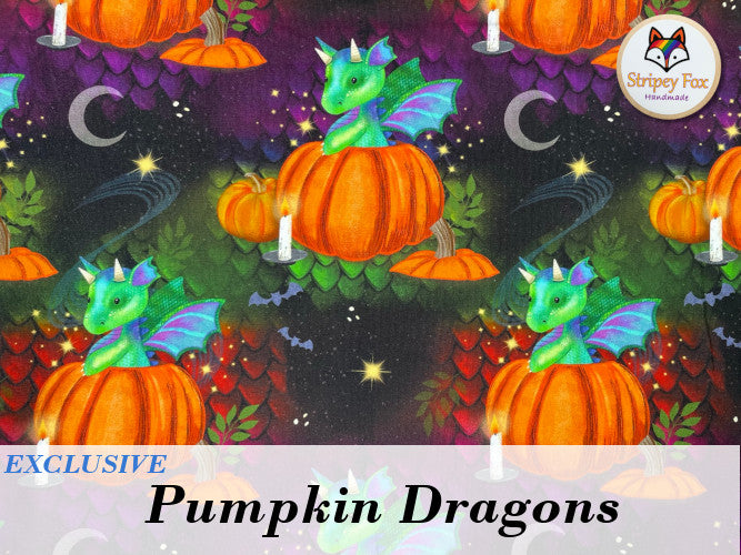 Pumpkin Dragons Exclusive Cotton Jersey / French Terry