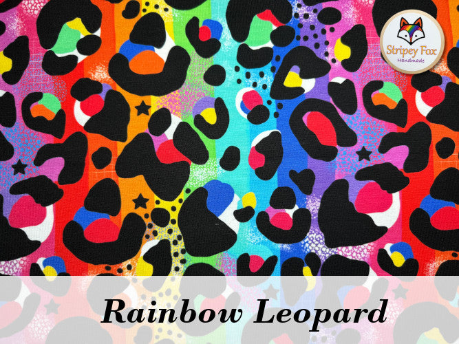 Rainbow Leopard Cotton Jersey