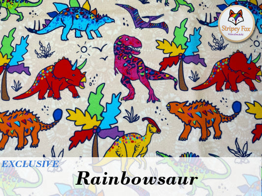 Rainbowsaur Exclusive Cotton Jersey / French Terry