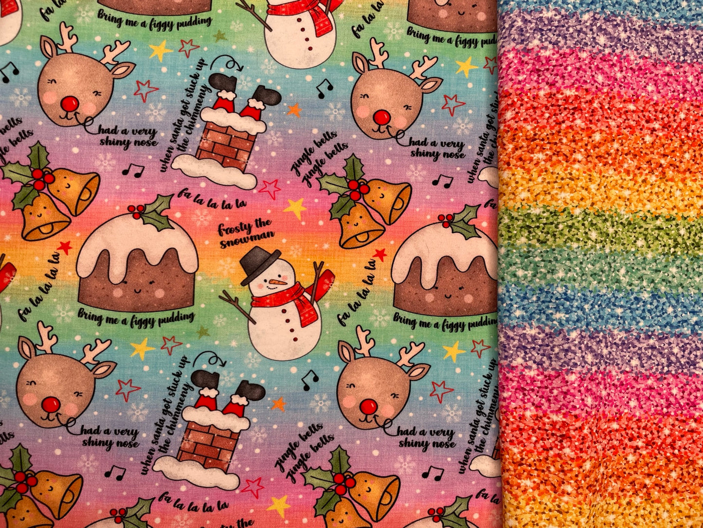 Rainbow Christmas Exclusive Cotton Jersey