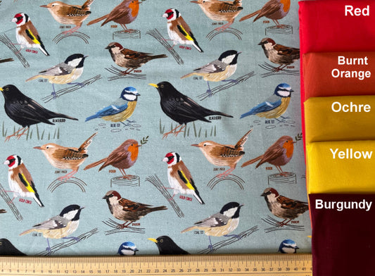 Garden Birds Exclusive Cotton Jersey