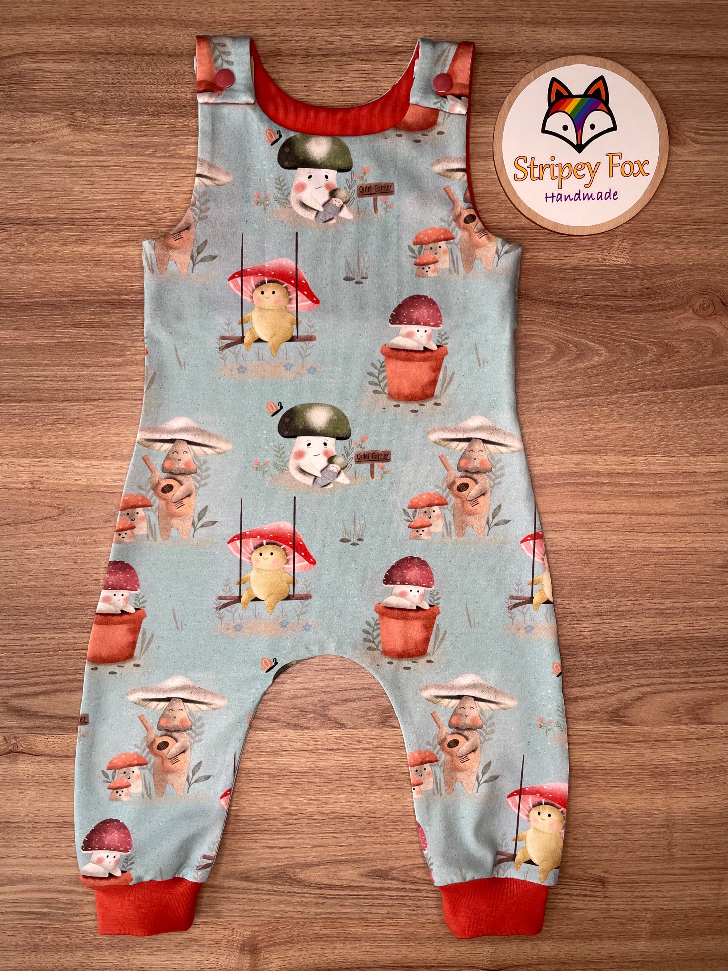 Mushies Romper Dungarees 6-12 months