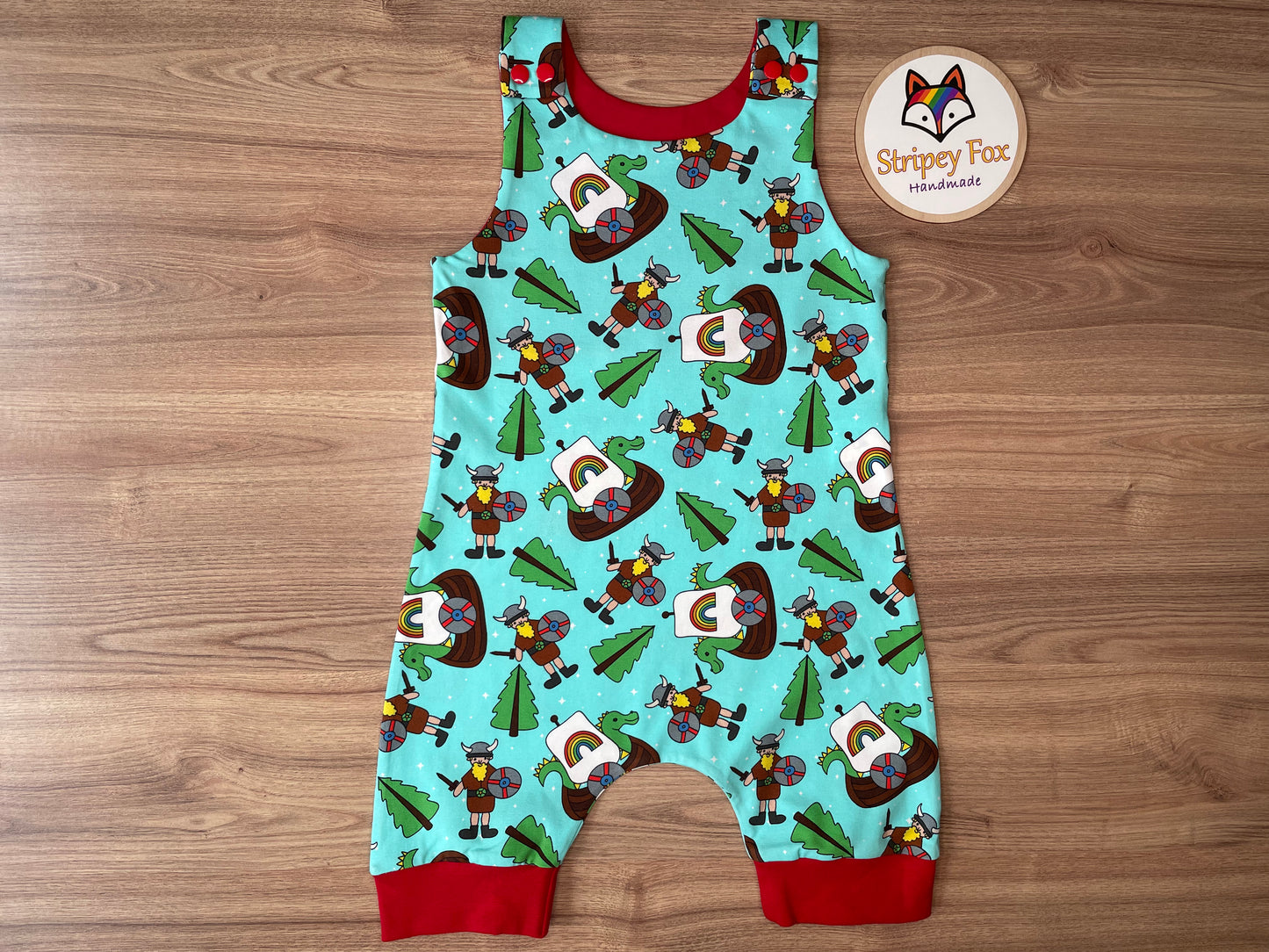 Vikings Shortie Romper Dungarees 3-4 years