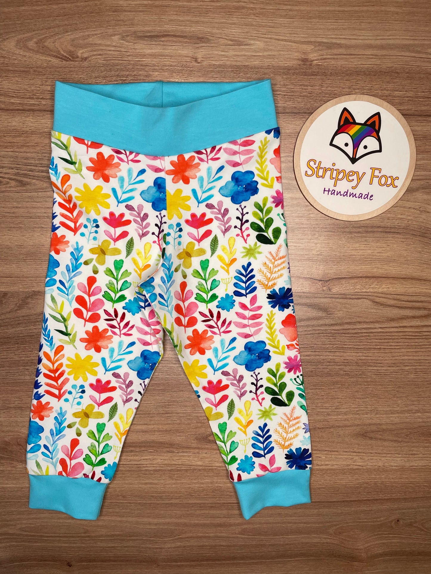 Rainbow Floral Relaxed Leggings 12-18m