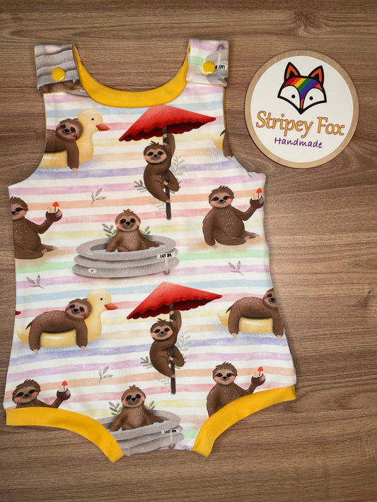 Sloths Bummie Romper 6-12 months