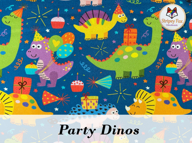 Party Dinos Cotton Jersey