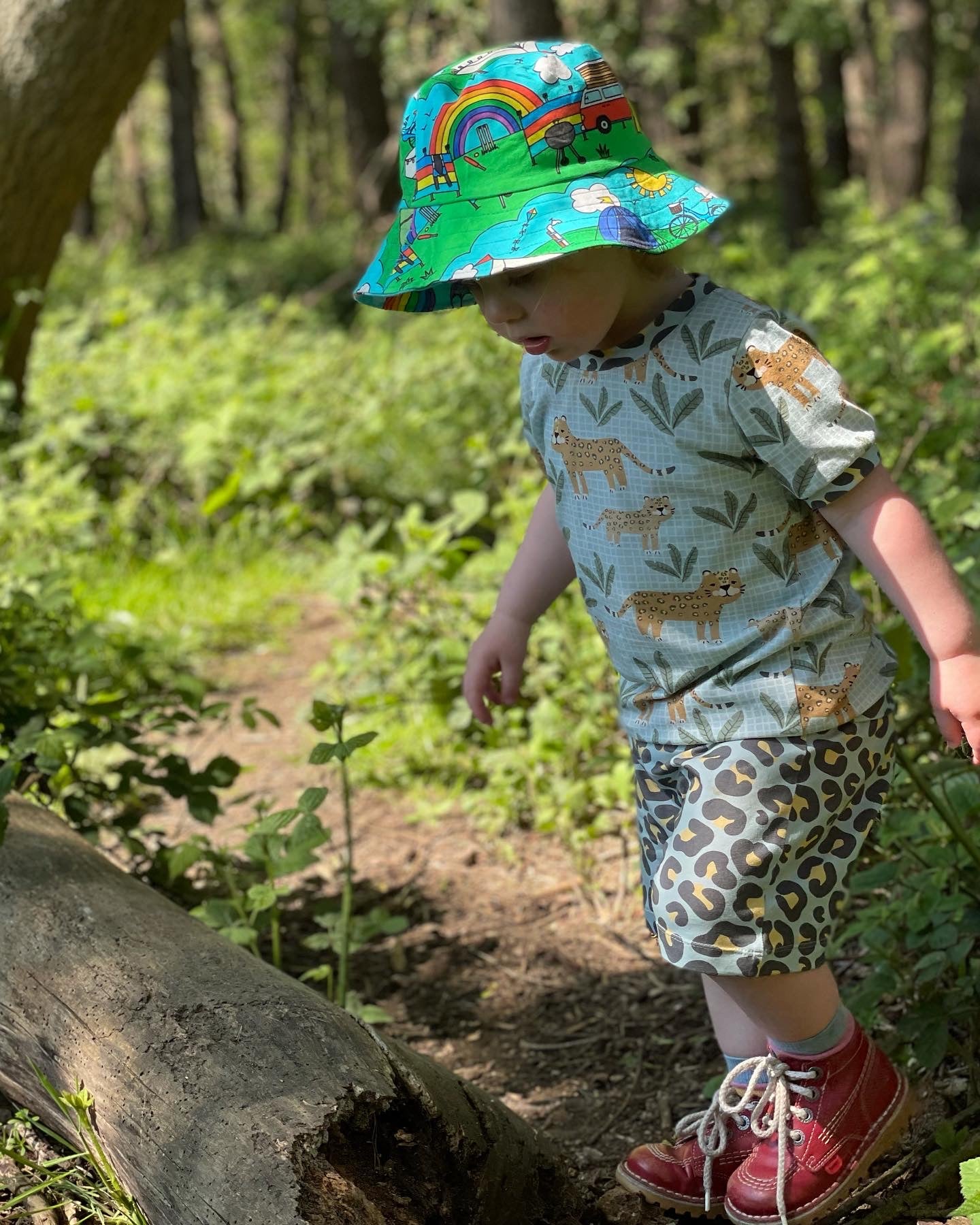 Minty Leopard Shorts and T-shirt Set