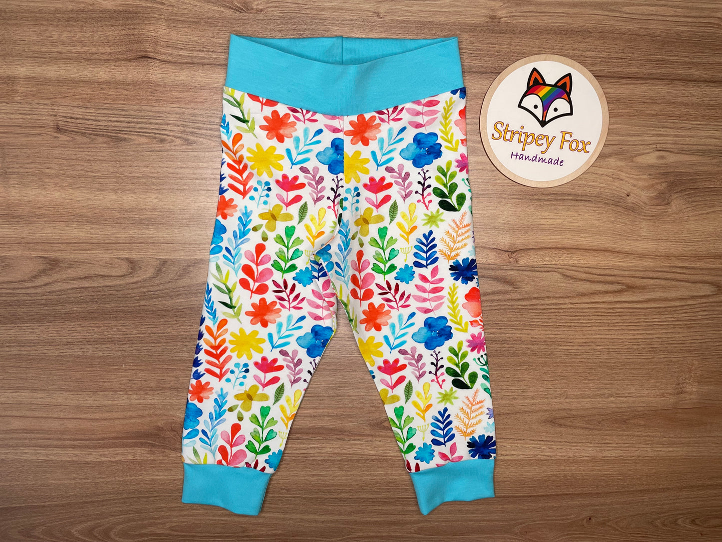 Rainbow Floral Relaxed Leggings 12-18m