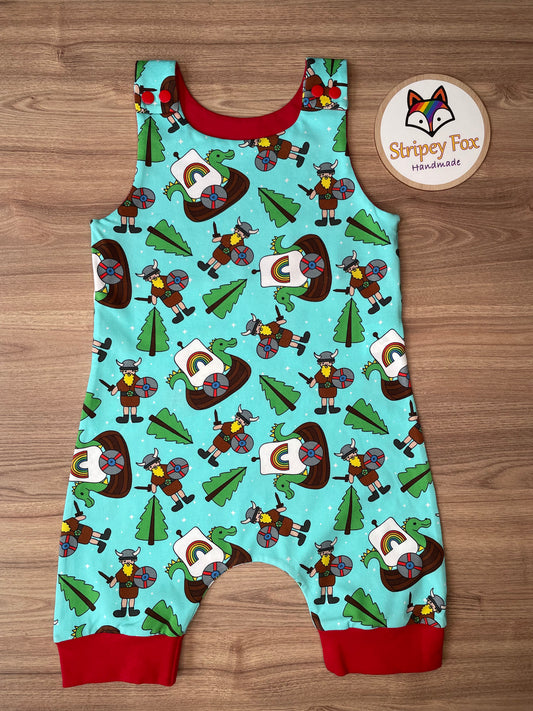 Vikings Shortie Romper Dungarees 3-4 years