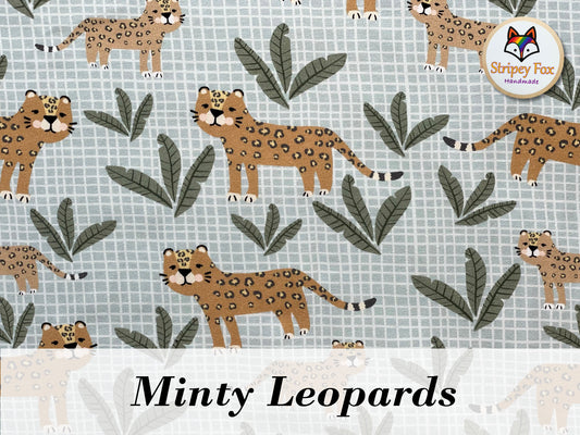 Minty Leopards Cotton Jersey