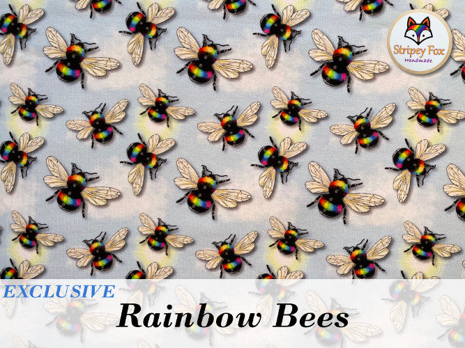 Rainbow Bees Exclusive Cotton Jersey