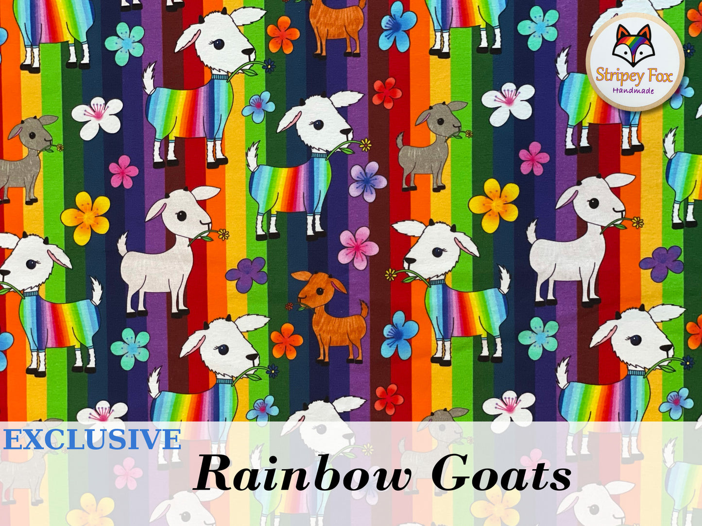 Rainbow Goats Exclusive Cotton Jersey