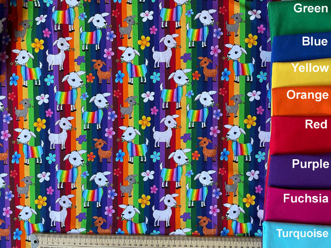 Rainbow Goats Exclusive Cotton Jersey